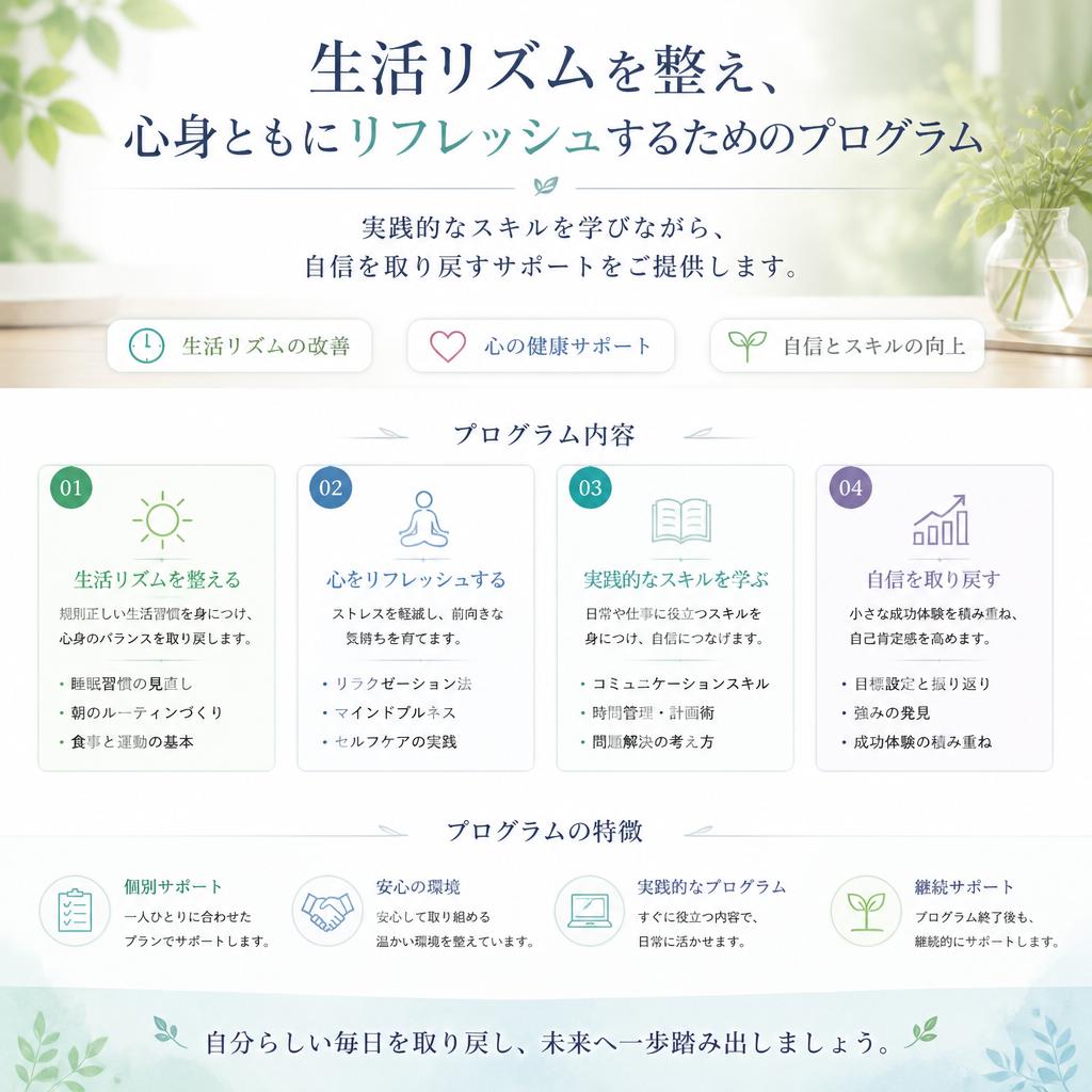 太陽塾のカウンセリングプログラム