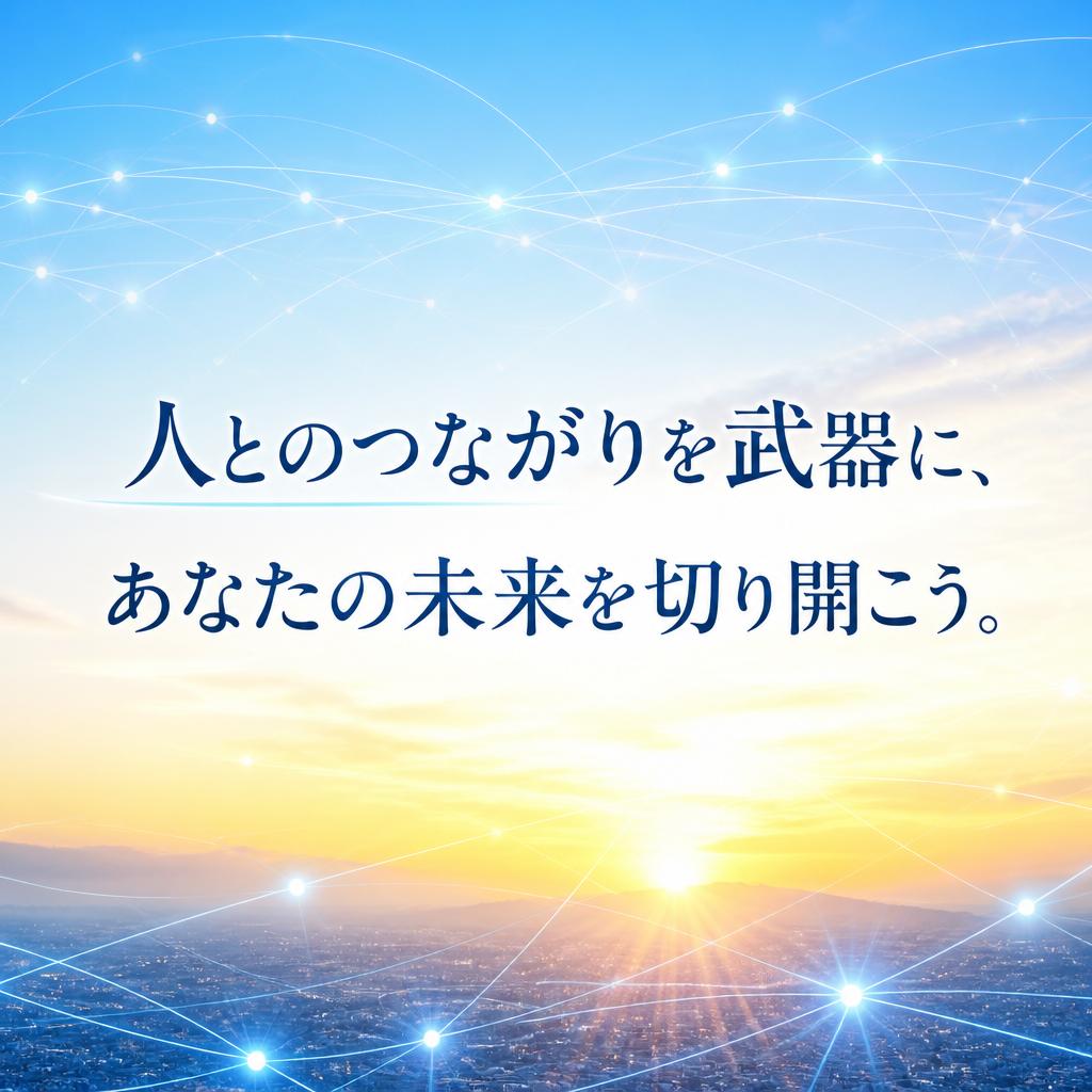 人とのつながりを武器に、あなたの未来を切り開こう。