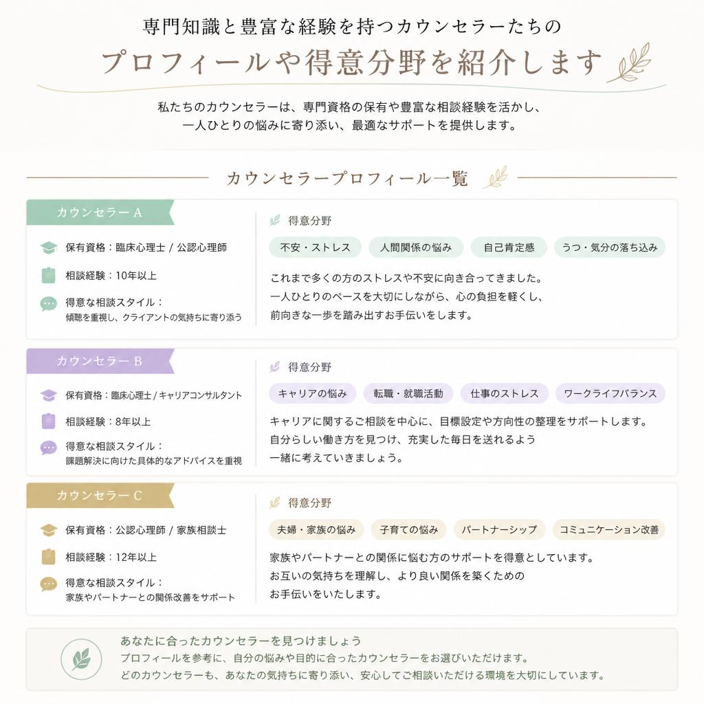 4. カウンセラーの紹介